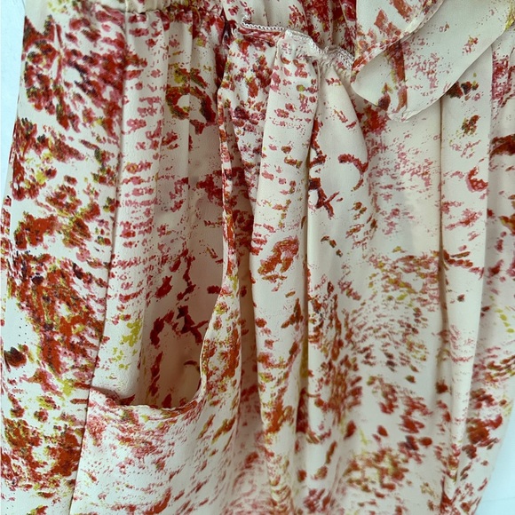 Willow and Clay. Rust and Cream print dress.  Extra Small. - Picture 4 of 6